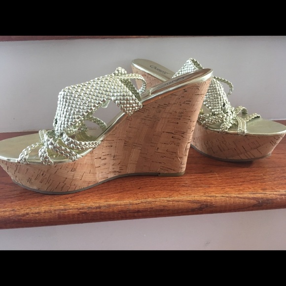 Gold summer wedges - Picture 2 of 7
